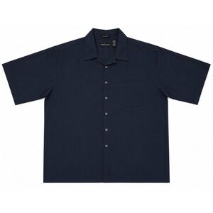 UltraClub Cabana Breeze Mens 3XL Navy Blue Short Sleeve Camp Shirt Button Down